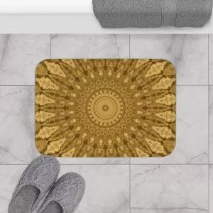 Golden Mandala Bath Mat