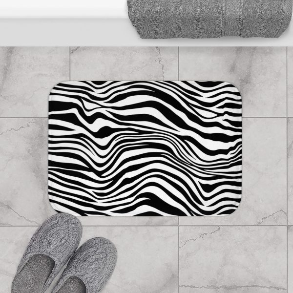 Zebra Print Bath Mat