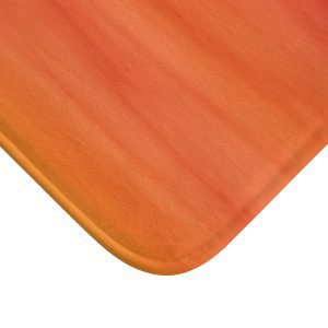 Orange Color Wash Bath Mat