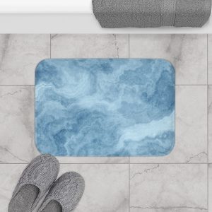Blue Marble Bath Mat