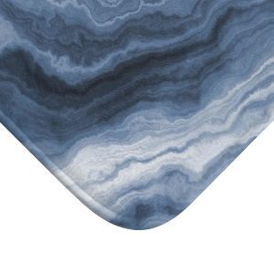 Navy Marble Bath Mat