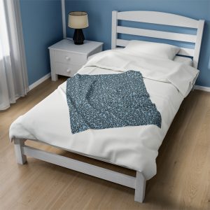 Blue Leopard Velveteen Plush Blanket