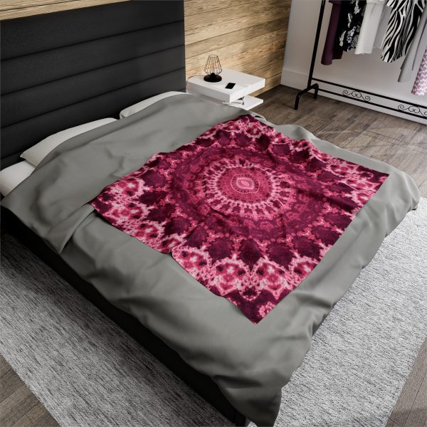 Rose Mandala Velveteen Plush Blanket