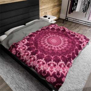 Rose Mandala Velveteen Plush Blanket