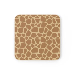 Giraffe Print Corkwood Coaster Set