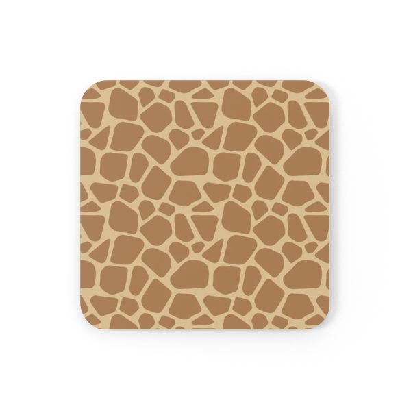 Giraffe Print Corkwood Coaster Set