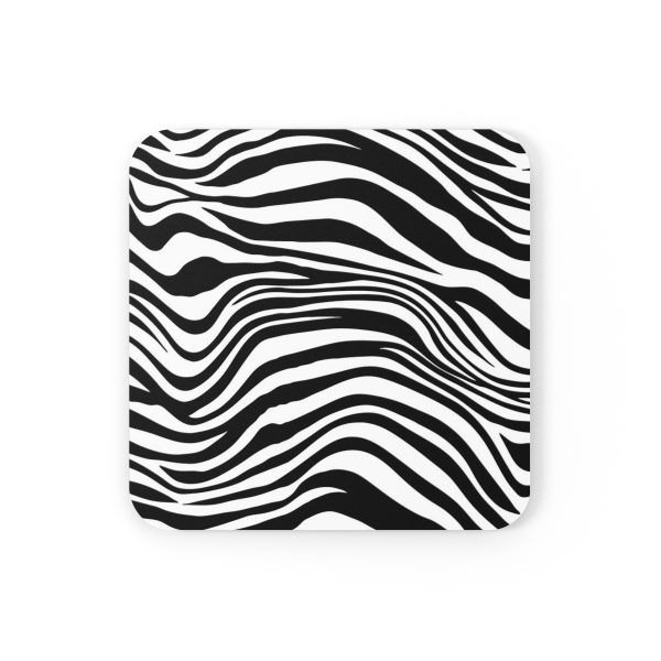 Zebra Print Corkwood Coaster Set