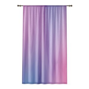 Blue, Pink & Purple Color Wash Sheer Window Curtain