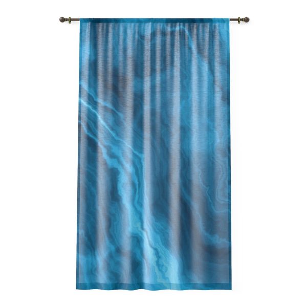 Aqua Marble Sheer Window Curtain