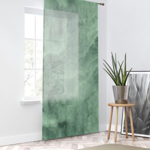 Green Marble Sheer Window Curtain