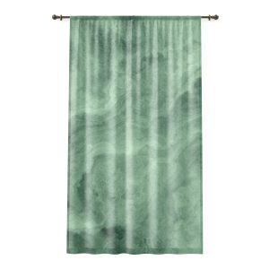 Green Marble Sheer Window Curtain