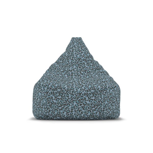 Blue Leopard Print Bean Bag Chair Cover