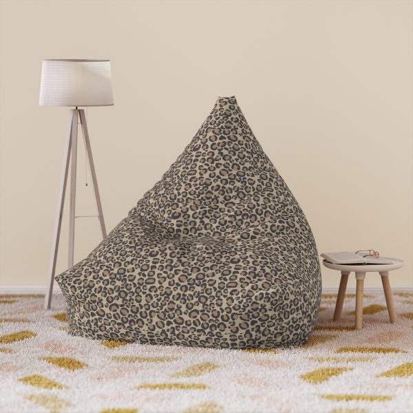Tan Leopard Print Bean Bag Chair Cover