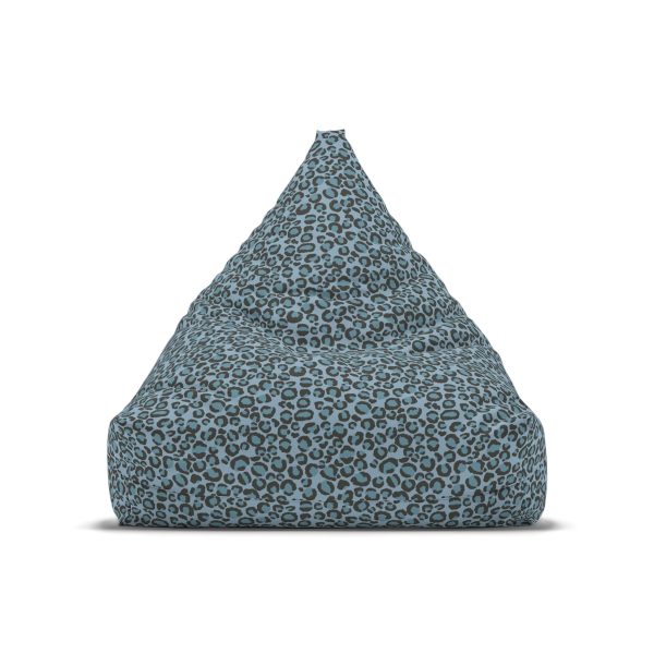 Blue Leopard Print Bean Bag Chair Cover