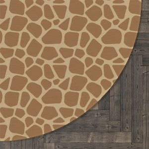 Giraffe Print Round Rug