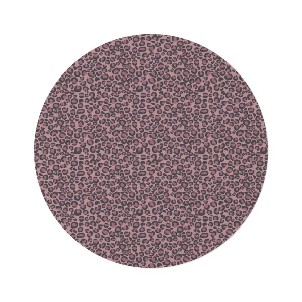 Pink Leopard Round Rug