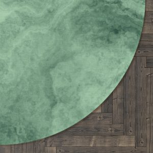 Green Marble Round Rug