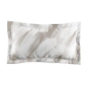 Light Taupe Brush Stroke Microfiber Pillow Sham
