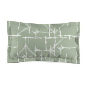 Sage & White Shibori Microfiber Pillow Sham