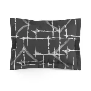 Gray & White Shibori Microfiber Pillow Sham