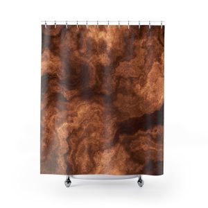 Topaz Brown Marble Shower Curtain