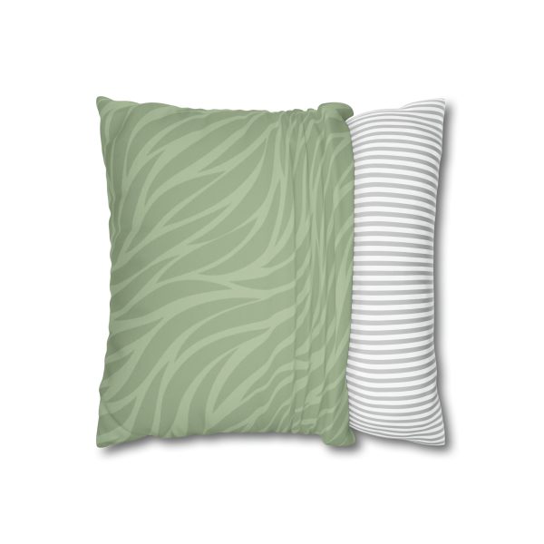Watercress Waves Faux Suede Pillow Cover