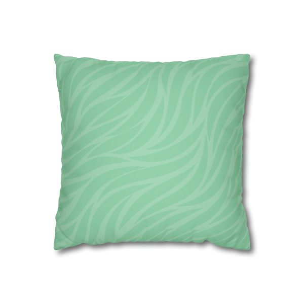 Carnival Glass Green Waves Faux Suede Pillow Cover