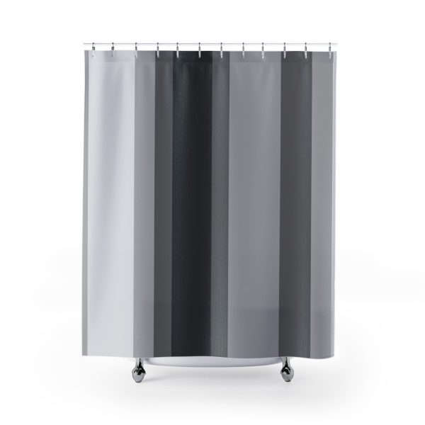 Ash Gray Stripes Shower Curtain