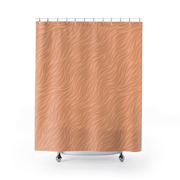 Peach Waves Shower Curtain