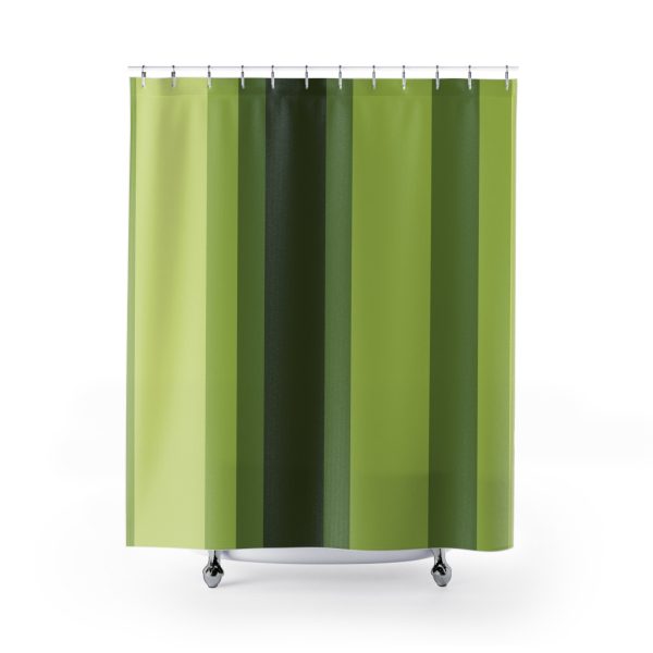 Lime Stripes Shower Curtain