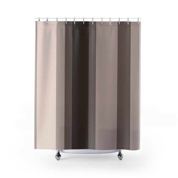 Mushroom Brown Stripes Shower Curtain