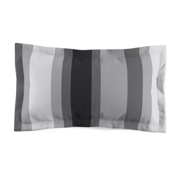 Ash Gray Stripes Microfiber Pillow Sham