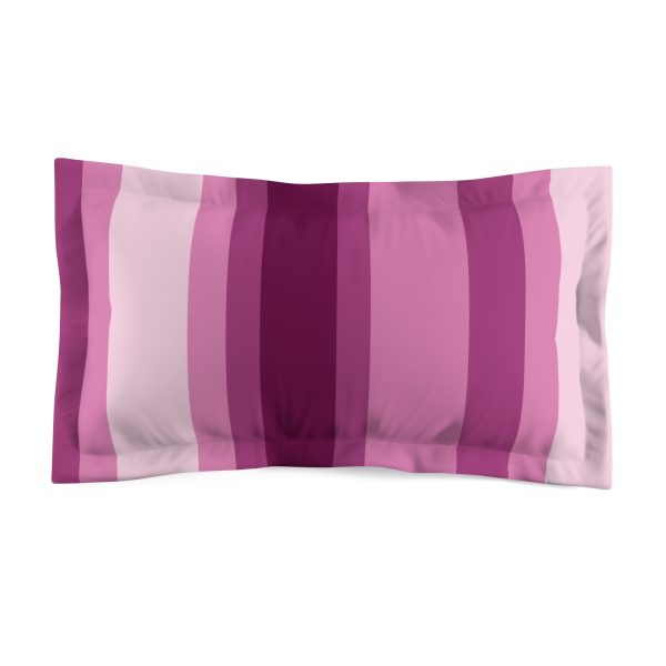 Rose Violet Stripes Microfiber Pillow Sham
