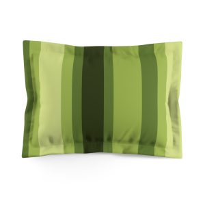 Lime Stripes Microfiber Pillow Sham