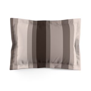 Mushroom Brown Stripes Microfiber Pillow Sham