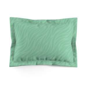Carnival Glass Green Waves Microfiber Pillow Sham
