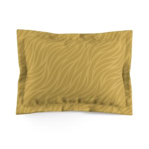 Spicy Mustard Waves Microfiber Pillow Sham