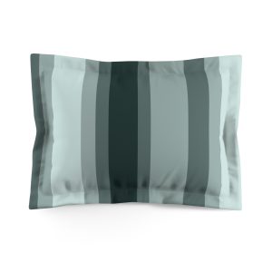 Bistro Green Stripes Microfiber Pillow Sham