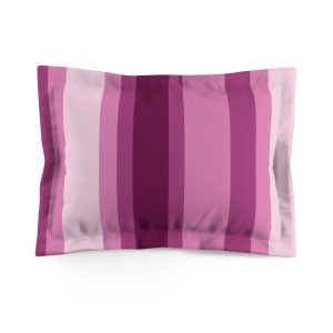 Rose Violet Stripes Microfiber Pillow Sham