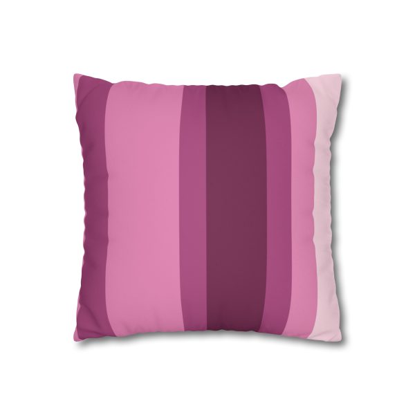 Rose Violet Stripes Faux Suede Pillow Cover