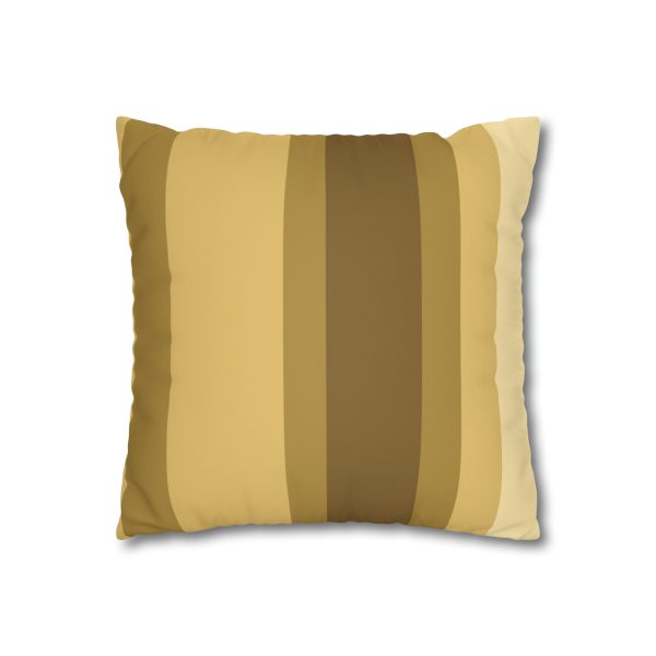 Mustard Yellow Stripes Faux Suede Pillow Cover