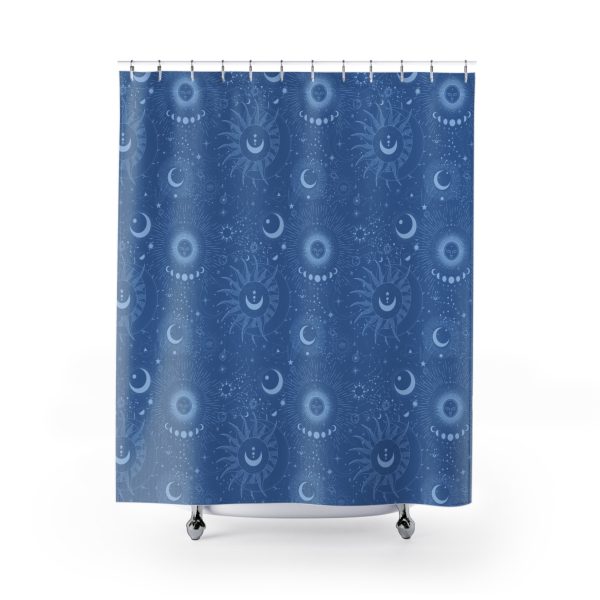 Blue Celestial Shower Curtain