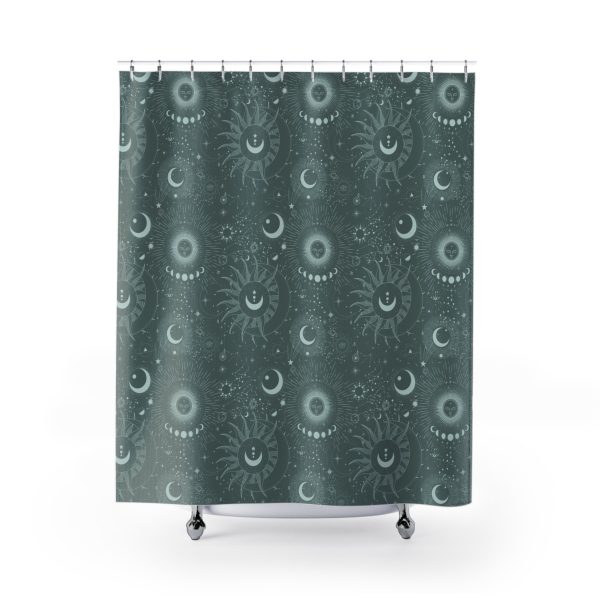 Bistro Green Celestial Shower Curtain