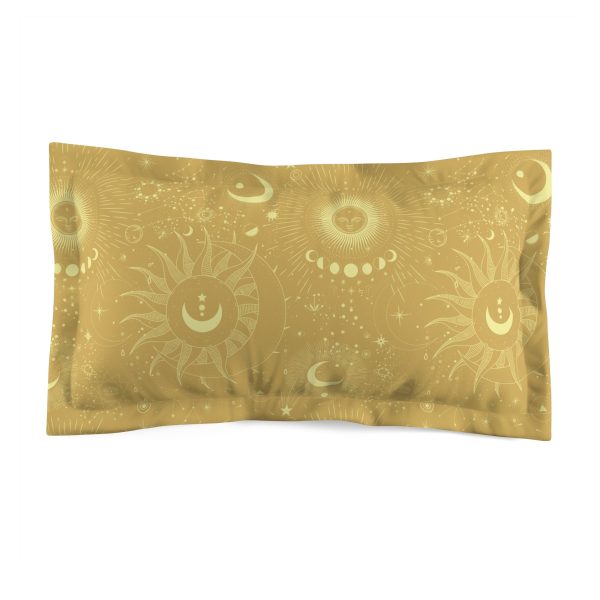 Golden Celestial Microfiber Pillow Sham
