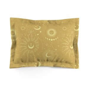 Golden Celestial Microfiber Pillow Sham