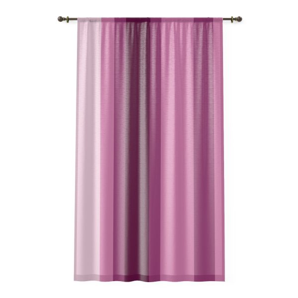 Rose Violet Stripes Sheer Window Curtain