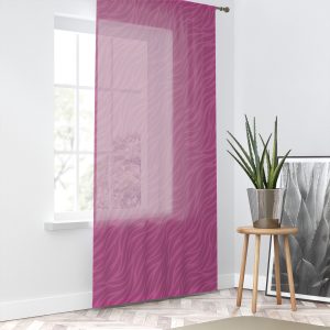 Berry Waves Sheer Window Curtain – One Panel