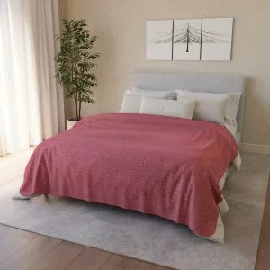 Pink Zen Garden Circles Fleece Sherpa Blanket