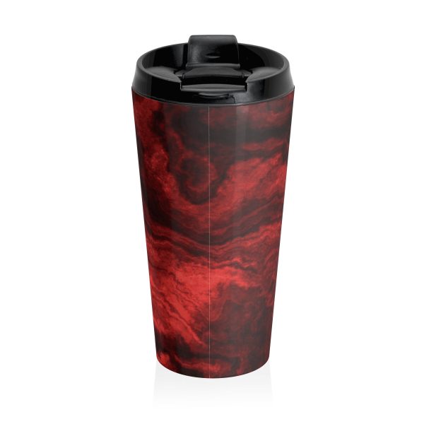 Ruby Red Marble Stainless Steel Travel Mug