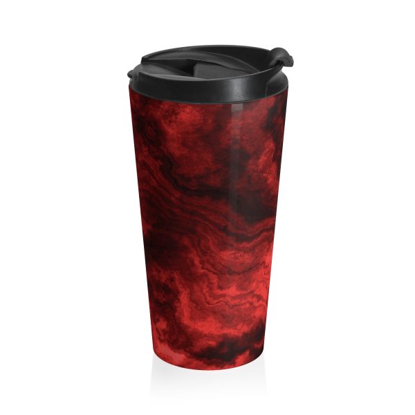 Ruby Red Marble Stainless Steel Travel Mug
